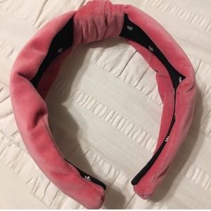 Pink velvet Lele Sadoughi headband